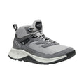 Men's hightrail waterproof hiking boot in alloy and vapor with gray mesh and suede upper white
