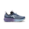Women's roam trail running shoe in vintage indigo and ballad blue gradient mesh with cushioned sole