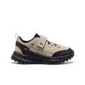 Beige and black little kids jasper zionic sneaker with suede upper velcro strap and rugged rubber