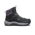 Women's revel iv polar waterproof hiking boot in black and harbor gray with durable leather upper