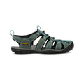 Women's Clearwater leather CNX sandal in mineral blue and yellow with adjustable straps and rugged