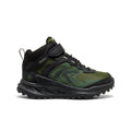 Little kids zionic waterproof hiker in black and bronze green mesh with rugged rubber sole