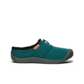 Men’s howser iii slide teal canvas slip-on shoe with black fleece lining and gray rubber sole