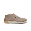 Men's KNX Chukka beige suede boot with light tan rubber sole and white midsole in brindle plaza