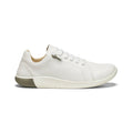Men's knx leather sneaker in star white with white leather and subtle gray heel accent