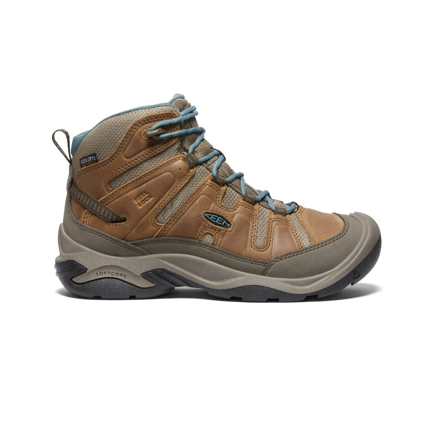 Women's Circadia Waterproof Boot Brown and Blue – Keen Footwear UK
