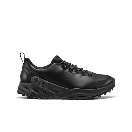 Men's jasper zionic hw sneaker flux black black leather hiking shoe with textured rubber sole