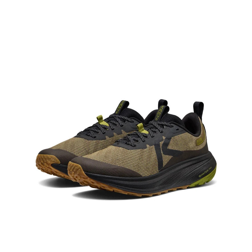 Men's Roam Waterproof Trail Running Shoe - Dark Olive/Burnt Brick Pair of trail running shoes built for fast, comfortable adventures on mixed terrain - Image 1