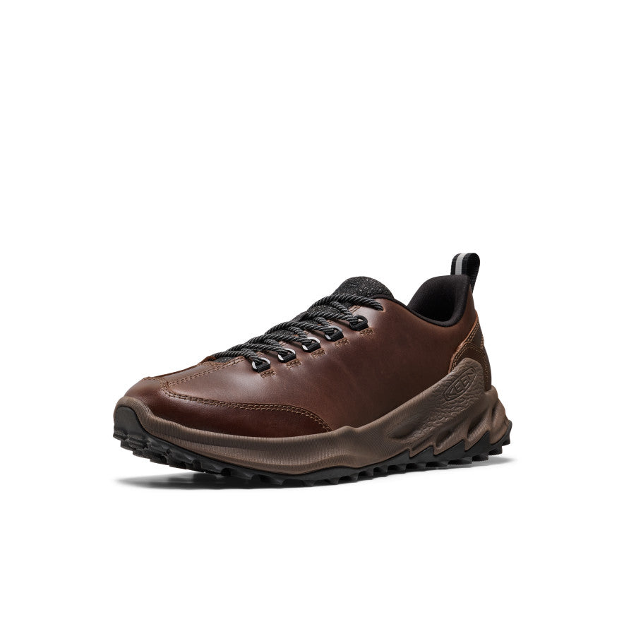Men's Jasper Zionic HW Sneaker - Flux Chocolate Men's Jasper Zionic HW sneaker in flux chocolate brown leather with black laces and rugged textured - Image 1