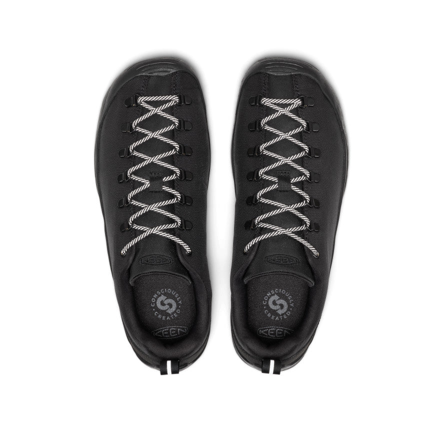 Men's Jasper SE2 Sneaker - Flux Black Black keen men’s jasper se2 sneaker with white and gray laces designed for hiking and outdoor use - Image 1