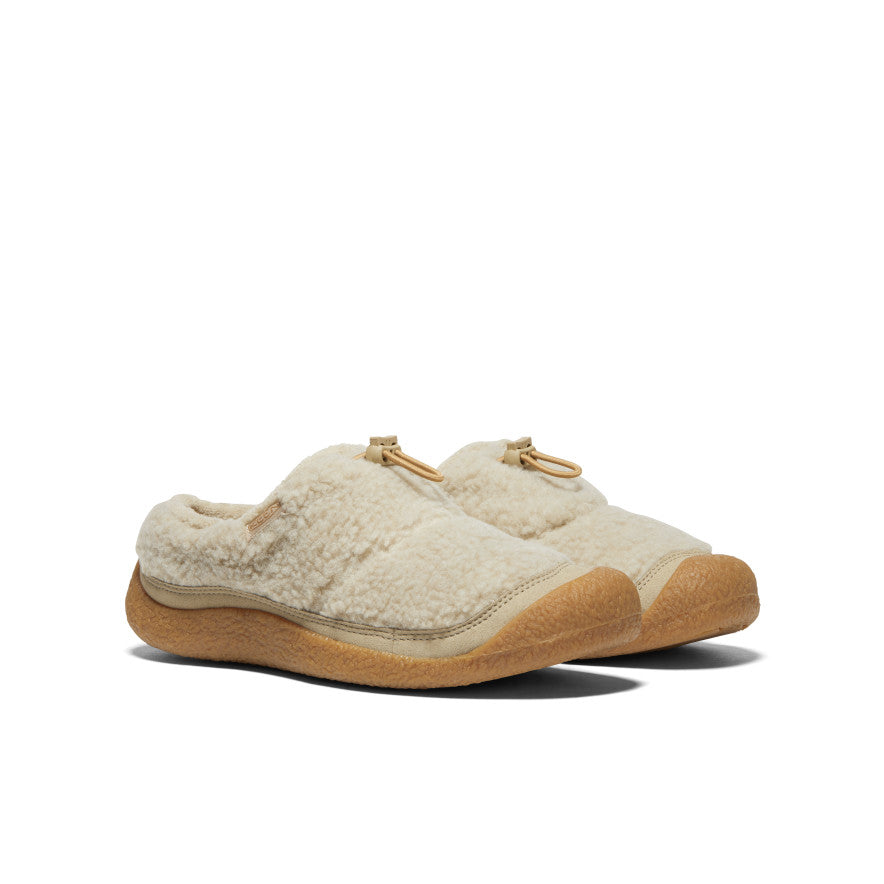 Women's Howser III Slide - Moco Safari Cream shearling slip-on clogs with toggle pull and durable gum rubber outsole - Image 1