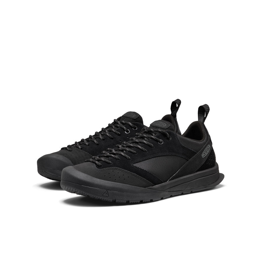 Men's Jasper III Sneaker - Black/Black Men’s Jasper III sneaker in black with suede and mesh upper and rubber outsole for hiking use - Image 1