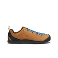 Men's Jasper suede sneakers in cathay spice with black accents and bright blue laces ideal