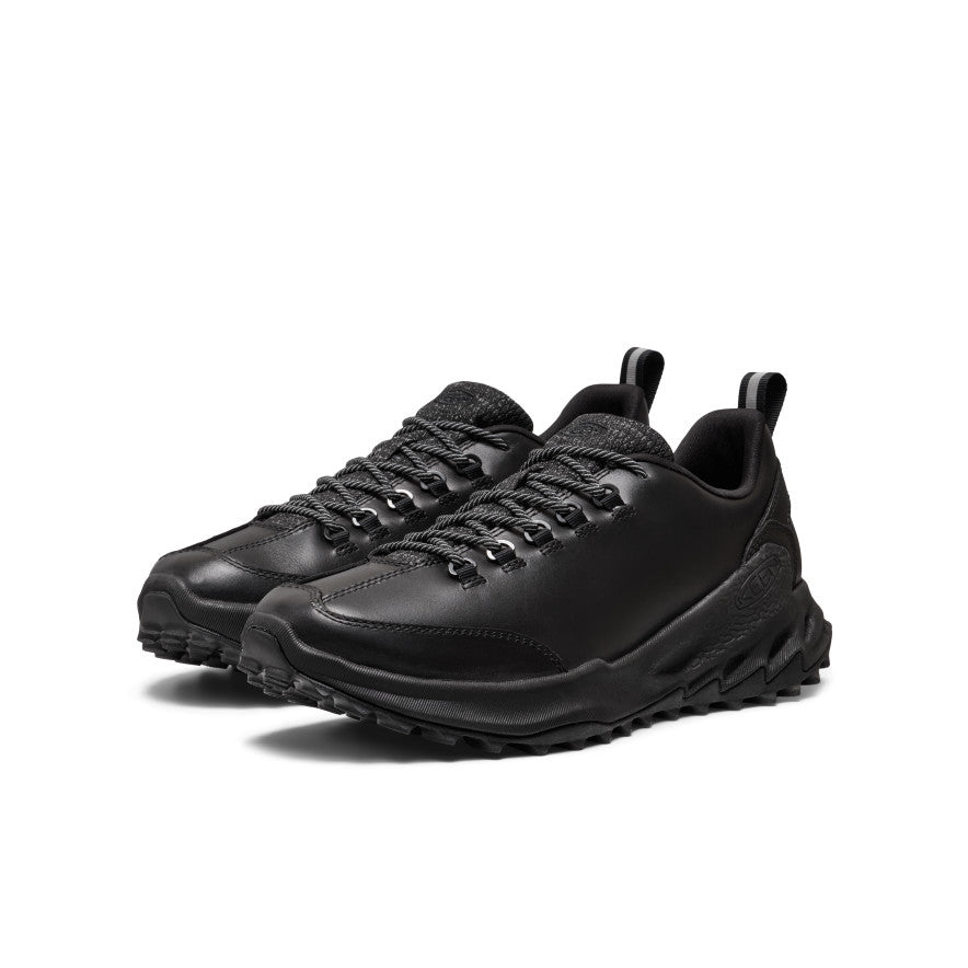 Men's jasper zionic hw sneaker flux black black leather sneakers with rugged chunky sole