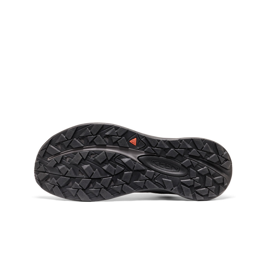 Men's Wander Trail Running Shoe - Black/Magnet Men's wander trail running shoe black magnet with black rubber sole featuring geometric tread - Image 1