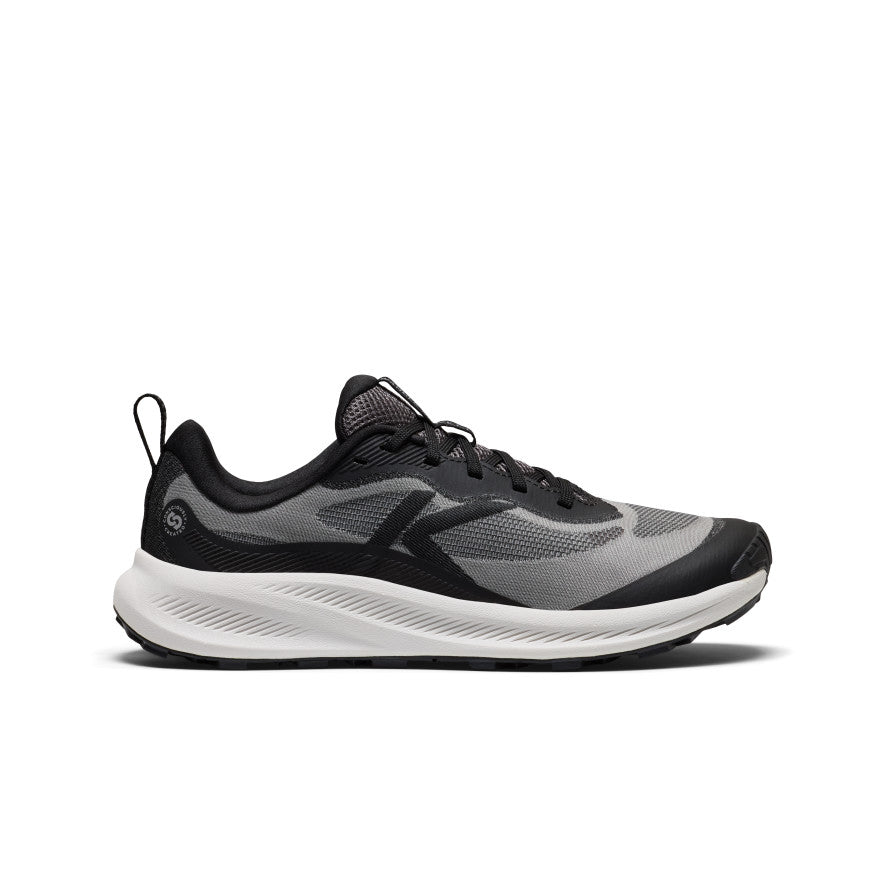 Women's Wander Trail Running Shoe - Black/Magnet Women's wander trail running shoe in black and magnet with black and gray mesh upper and white - Image 1