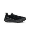 Women's Jasper Zionic sneaker in black with a textured fuzzy upper and rugged rubber sole for hiking