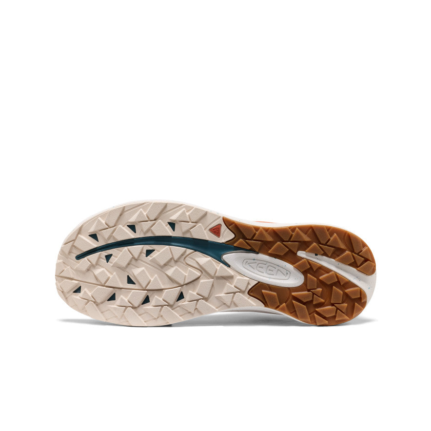 Men's Wander Trail Running Shoe - Fossil Orange/Carrot Curl Mens wander trail running shoe in fossil orange with cream and brown keen sole and geometric tread - Image 1