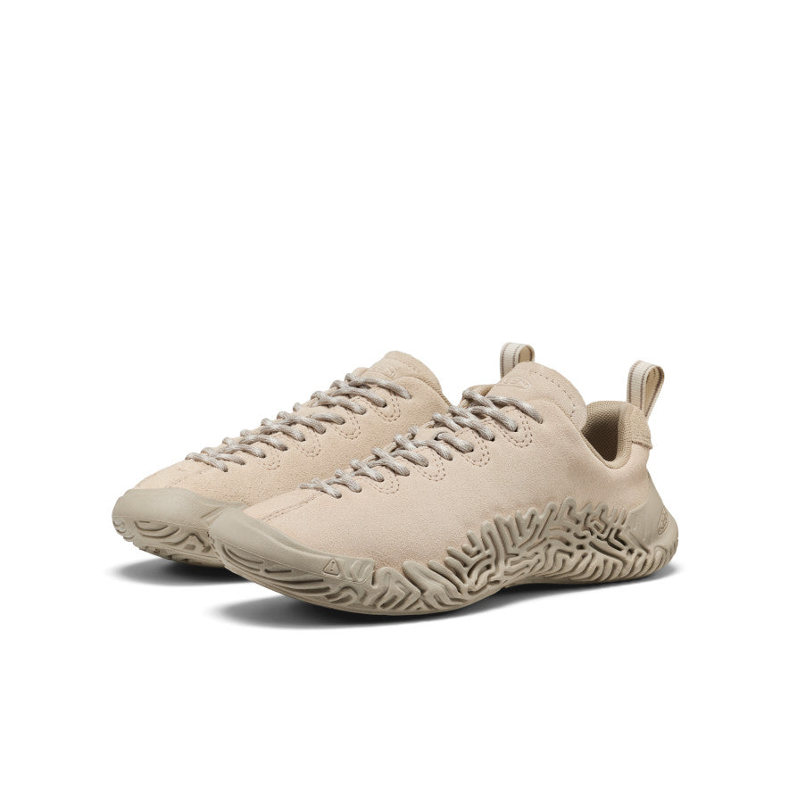 Women's Jasper Merko Sneaker - Birch/Plaza Taupe Beige suede women's jasper merko sneaker with brain-like textured sole and matching laces in birch - Image 1