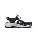Women's astoria west sandal in black and grey with adjustable straps and cushioned sole for comfort