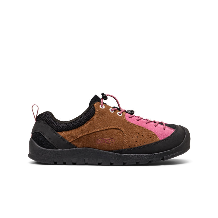 Men’s Jasper Rocks sneaker in bison violet quartz features pink and brown suede with black mesh and a rubber sole