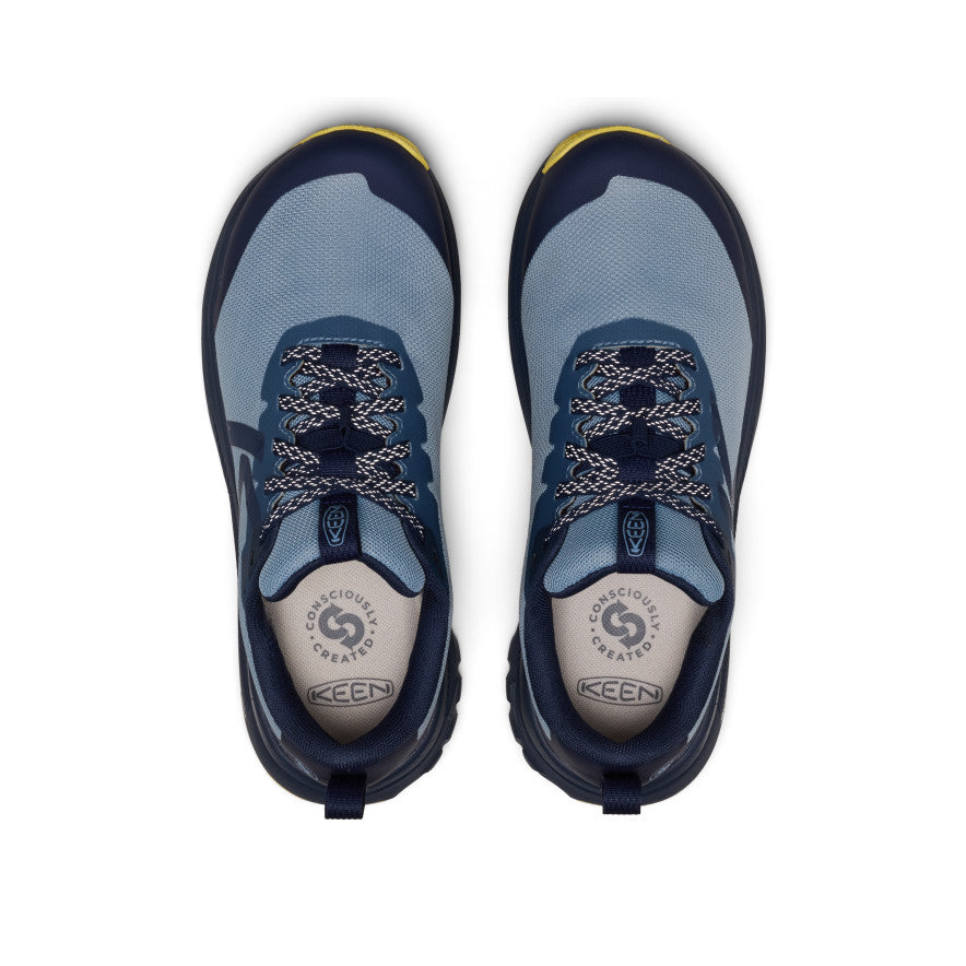 Women's Roam Waterproof Trail Running Shoe - Faded Denim/Lemon Grass Women's Roam waterproof trail running shoes in faded denim and lemon grass with navy blue, gray - Image 1