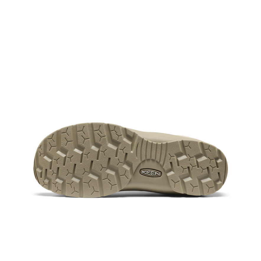 Women's Jasper SE1 Sneaker - Flux Plaza Taupe Tan keen hiking boot sole with rugged textured tread pattern on the back of women's jasper se1 - Image 1