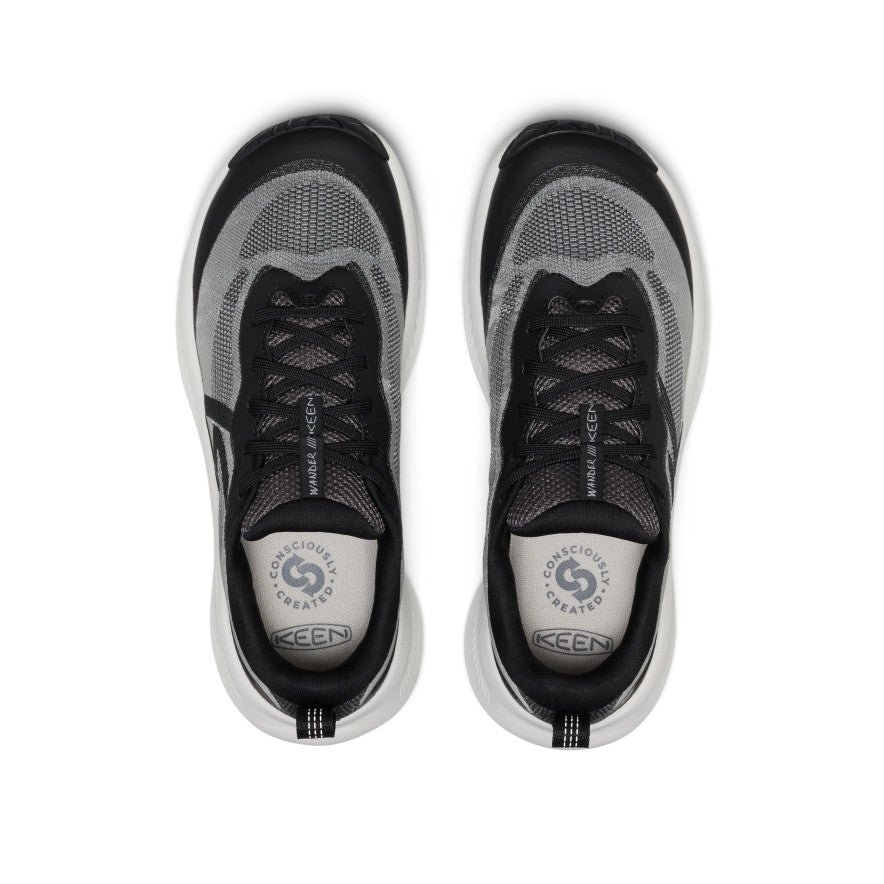 Women's Wander Trail Running Shoe - Black/Magnet Women's wander trail running shoe black and magnet black and gray mesh athletic shoes with white - Image 1