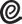 Logo of the letter 'e' in white color on a black background
