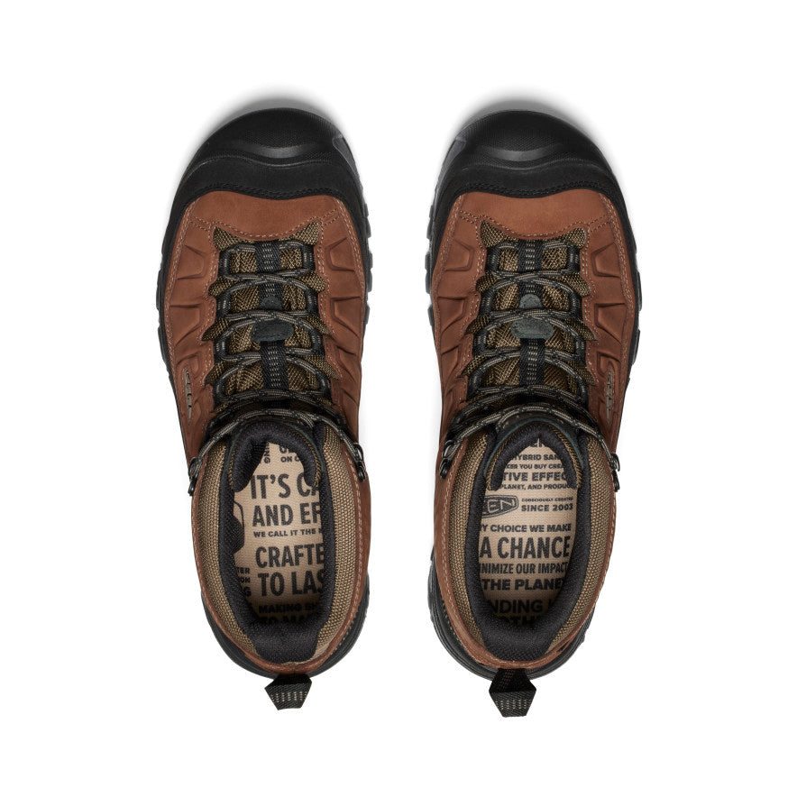 Men's Targhee IV Wide Waterproof Hiking Boot - Bison/Black Bison/Black - Image 4