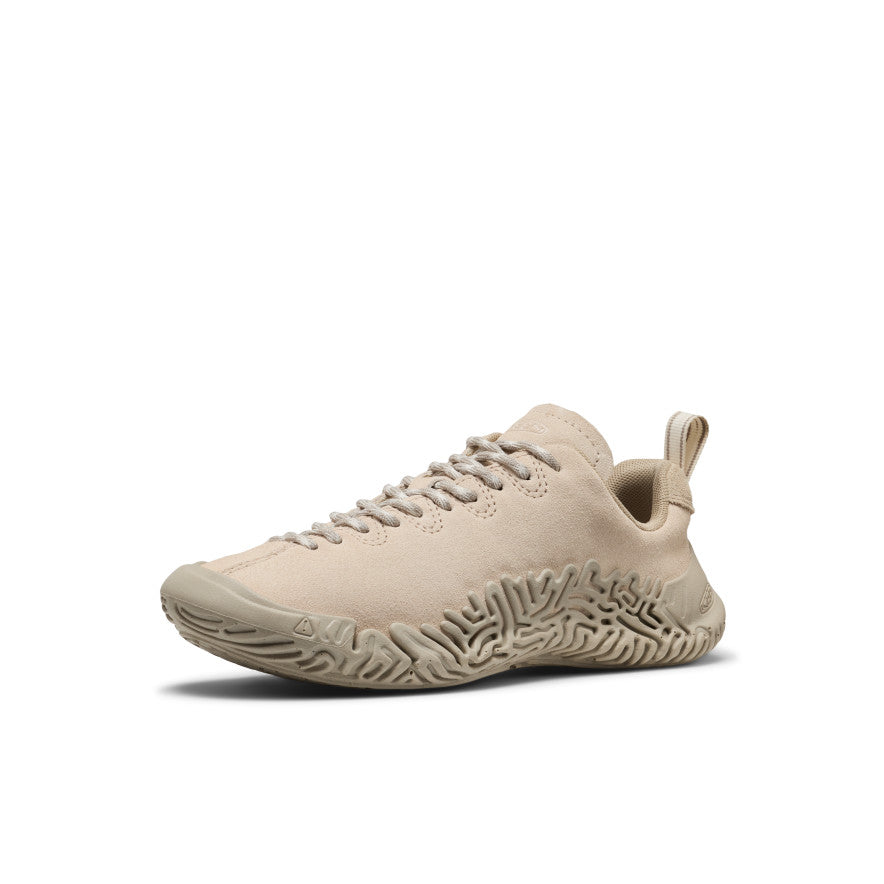 Women's Jasper Merko Sneaker - Birch/Plaza Taupe Beige suede women's jasper merko sneaker with intricate maze-like textured sole and matching laces - Image 1