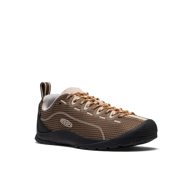 Women's Jasper Nylon Waterproof Sneaker - Canteen/Birch Brown Nylon sneaker with KEEN logo on a white background - Image 1