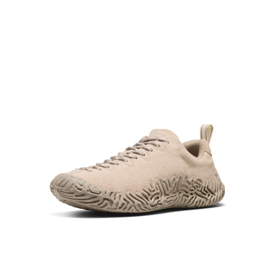 Men's Jasper Merko Sneaker - Birch/Plaza Taupe Men's Jasper Merko sneaker in birch and plaza taupe beige suede with textured maze-like rubber sole - Image 1