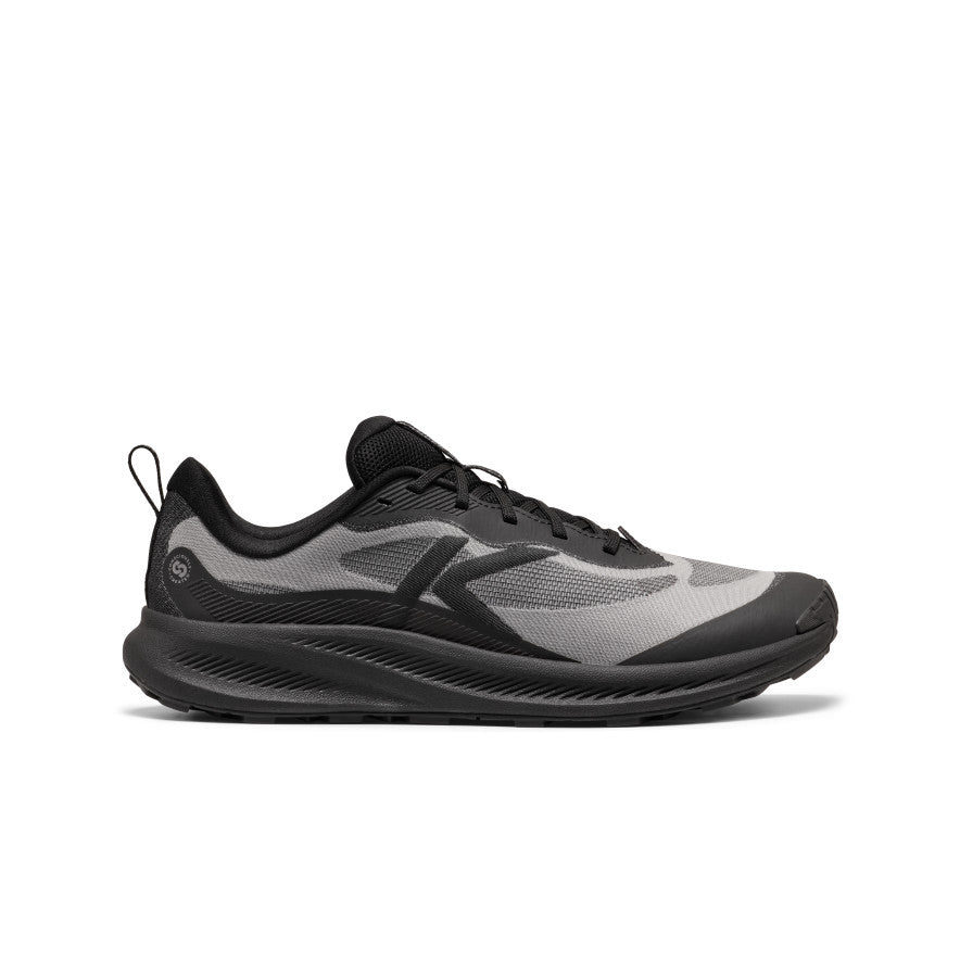 Men's Wander Trail Running Shoe - Black/Magnet Men's Wander trail running shoe in black and magnet with mesh upper and rubber outsole for trail - Image 1