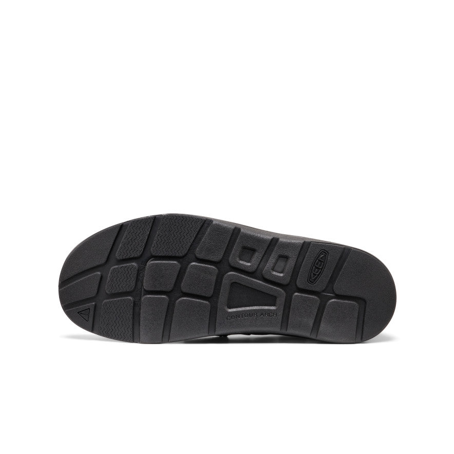 Men's UNEEK Loafer - Nocturnal Black Men’s uneek loafer nocturnal black with black rubber sole textured grid tread and keen logo near the heel - Image 1