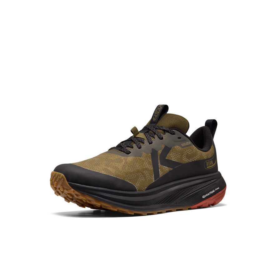 Men's Roam Waterproof Trail Running Shoe - Dark Olive/Burnt Brick Dark Olive/Burnt Brick - Image 3