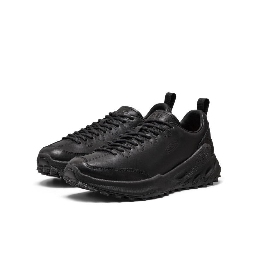 Men's Jasper Zionic SE1 leather sneaker in flux black with rugged chunky sole and laces