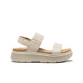 Women's elle mila backstrap sandal in birch with cream-colored keen platform and two adjustable