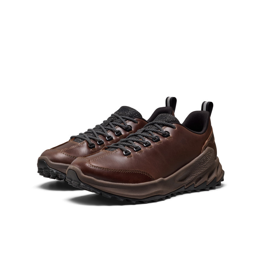 Men's jasper zionic hw sneaker flux chocolate brown leather hiking sneakers with black laces