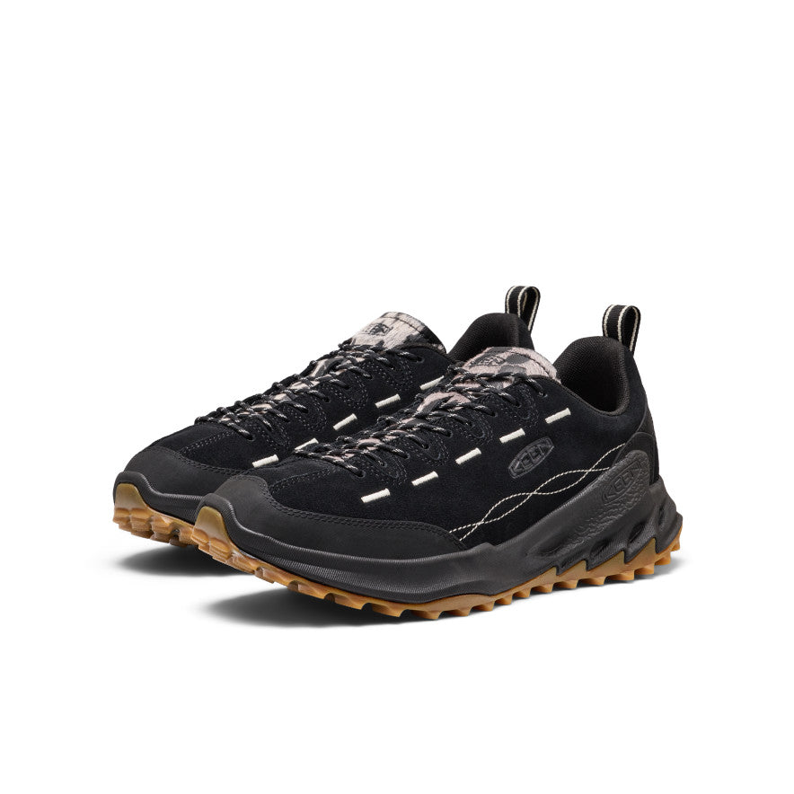 Men's Jasper Zionic Sneaker - Black/Birch Men's Jasper Zionic sneaker in black suede and synthetic with gum rubber outsole and white - Image 1