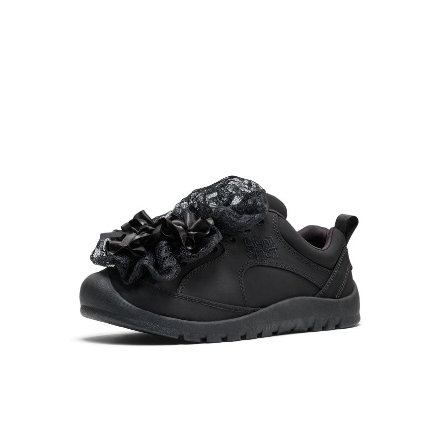 Women's Jasper Rocks SP Collina Strada - Black/Black Black sneaker with floral details on a white background - Image 1