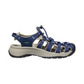 Women’s astoria west sandal in naval academy with adjustable straps and a rugged perforated sole