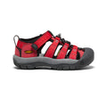 Little kids newport h2 keen sandal in ribbon red and gargoyle with adjustable straps and durable