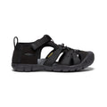 Black keen big kids seacamp ii cnx sandal with adjustable straps and rugged sole for outdoor use