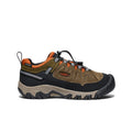 Big kids targhee iv waterproof hiking shoe in dark olive gold flame with rugged rubber sole