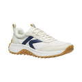 Men's KS86 leather sneaker in birch and star white with navy blue accents and a gum-colored rubber