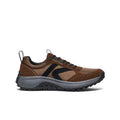 Men's KS86 sneaker in dark earth and black with brown suede mesh upper and rugged textured rubber