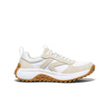 Women’s ks86 sneaker birch star white beige and white suede trimmed with chunky tan rubber sole