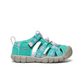 Little kids seacamp ii cnx sandal in bright aqua and giggle pink with teal and pink pattern