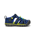 Little kids seacamp ii cnx sandal in naval academy and chartreuse blue and lime green